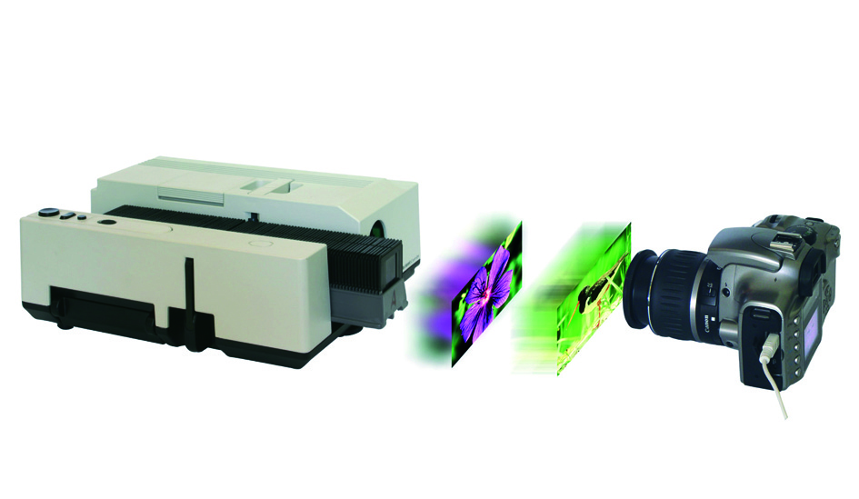 Foto's digitaliseren met een projector en camera