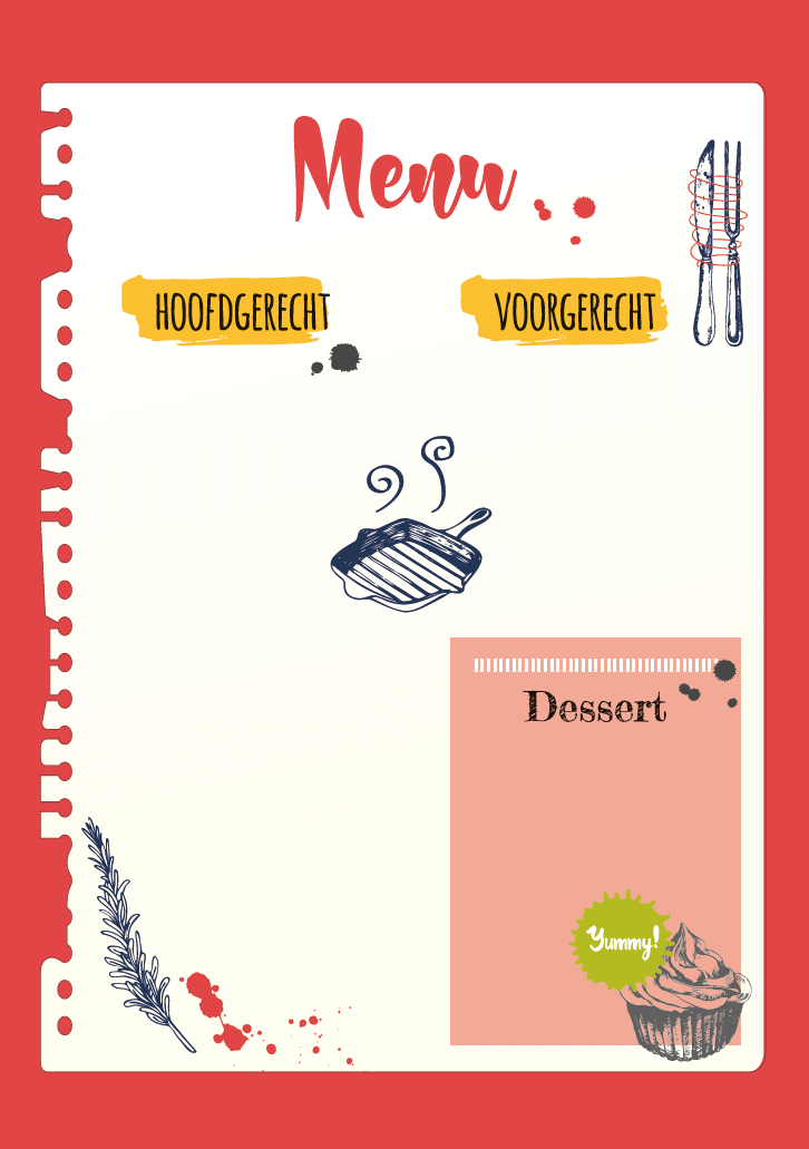 Verrassend Gratis menukaart template | Restaurants | Feestdagen | myposter Blog BA-59